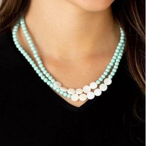 Paparazzi Extended STAYCATION Blue Necklace